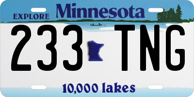 MN license plate 233TNG