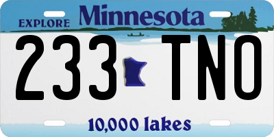 MN license plate 233TNO