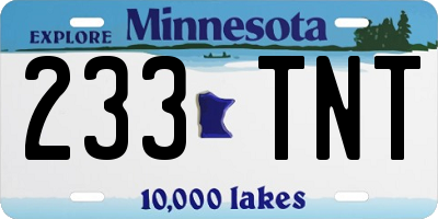 MN license plate 233TNT