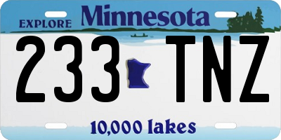 MN license plate 233TNZ