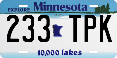 MN license plate 233TPK