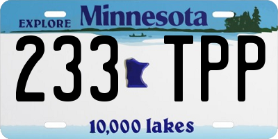 MN license plate 233TPP