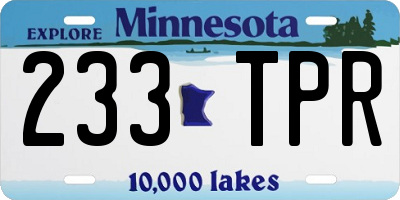 MN license plate 233TPR