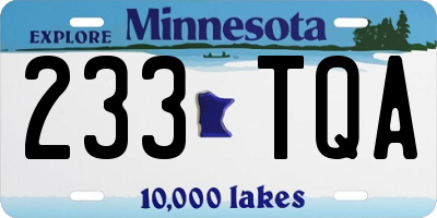 MN license plate 233TQA