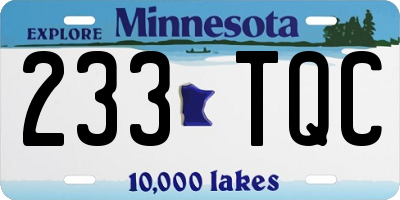 MN license plate 233TQC