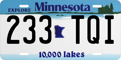 MN license plate 233TQI