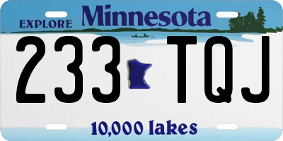 MN license plate 233TQJ