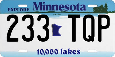 MN license plate 233TQP