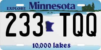 MN license plate 233TQQ
