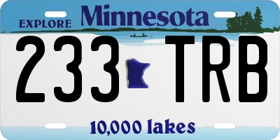 MN license plate 233TRB