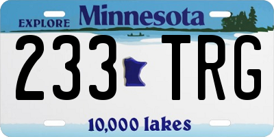 MN license plate 233TRG