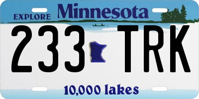 MN license plate 233TRK