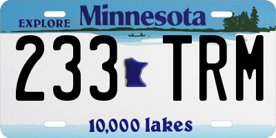 MN license plate 233TRM
