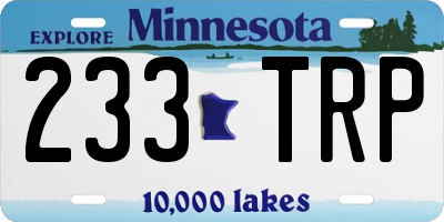 MN license plate 233TRP