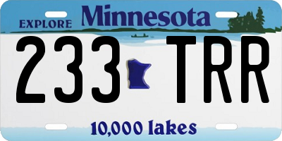 MN license plate 233TRR