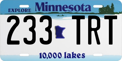 MN license plate 233TRT