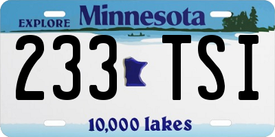 MN license plate 233TSI