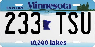 MN license plate 233TSU