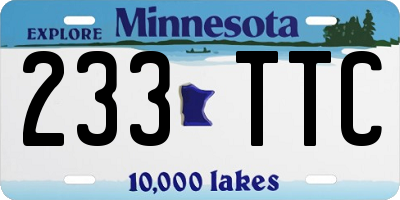 MN license plate 233TTC