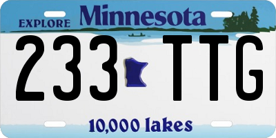 MN license plate 233TTG