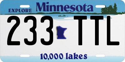 MN license plate 233TTL