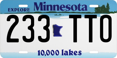 MN license plate 233TTO