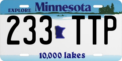 MN license plate 233TTP