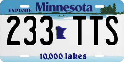 MN license plate 233TTS