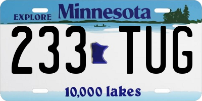 MN license plate 233TUG