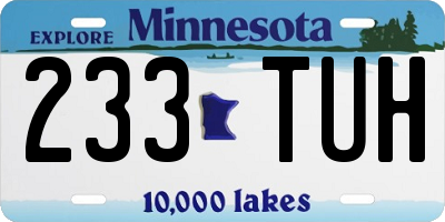 MN license plate 233TUH