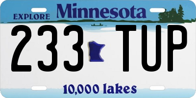 MN license plate 233TUP
