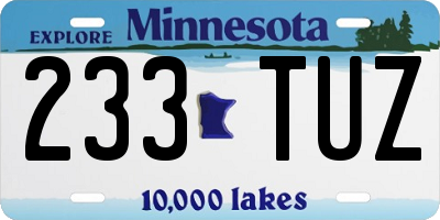 MN license plate 233TUZ