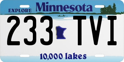 MN license plate 233TVI
