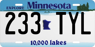 MN license plate 233TYL