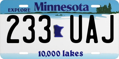 MN license plate 233UAJ