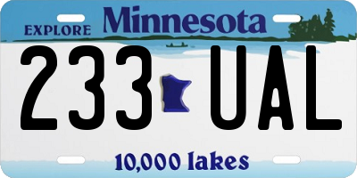 MN license plate 233UAL
