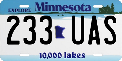 MN license plate 233UAS