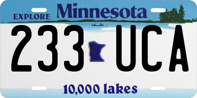 MN license plate 233UCA