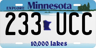 MN license plate 233UCC