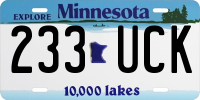 MN license plate 233UCK