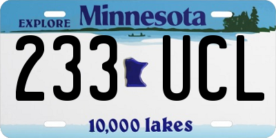 MN license plate 233UCL