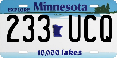 MN license plate 233UCQ