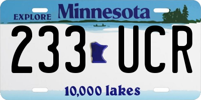 MN license plate 233UCR