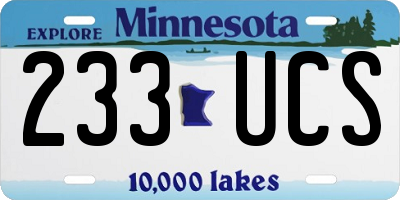 MN license plate 233UCS