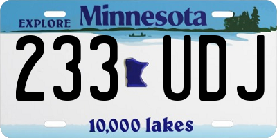 MN license plate 233UDJ