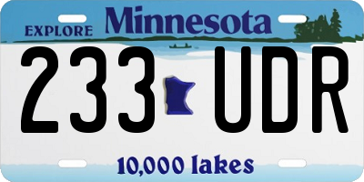 MN license plate 233UDR