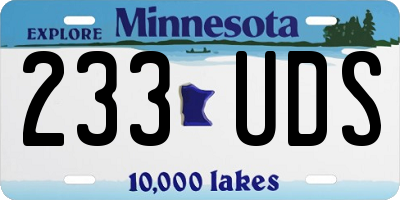 MN license plate 233UDS