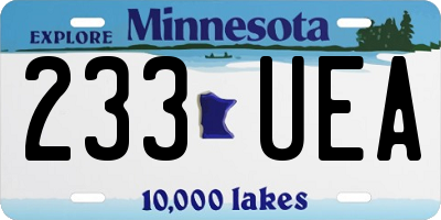 MN license plate 233UEA