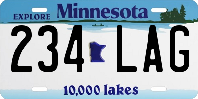 MN license plate 234LAG