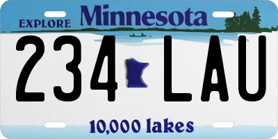 MN license plate 234LAU